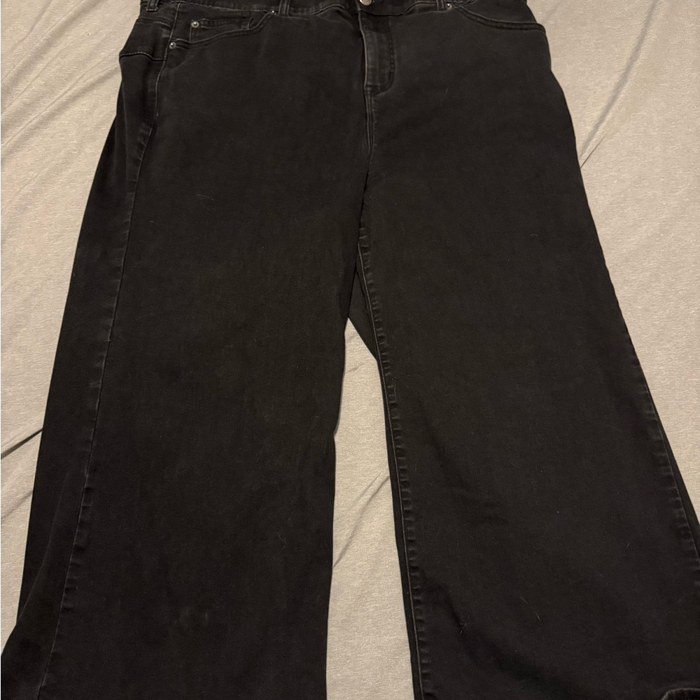 Wide-Leg Black Women's Jeans